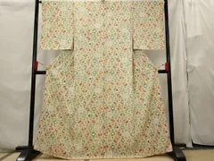 平和屋着物■上質な小紋　亀甲花文　正絹　逸品　未使用　AABH3452st