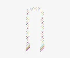 Louis Vuitton 村上隆 モノグラム マルチカラー BB バンド スカーフ 白