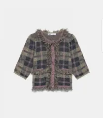 ZARA(ザラ) チェック ニット セーター ジャケット M size