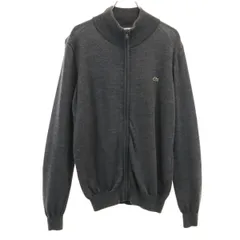 LACOSTE ラコステ 日本製 ニットジャケット 3 チャコールグレー メンズ 古着のサムネイル