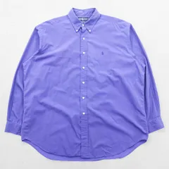 Ralph Lauren 90年代 BLAKE ボタンダウンシャツ XLブルー コットン スモールポニー 刺繍 ロゴ