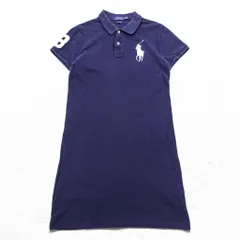 Polo Ralph Lauren ビッグポニー ポロシャツ ワンピース S ネイビー ロング THE MESH MINI