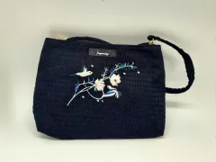 ハンドメイド ハチドリ 刺しゅうバッグ