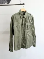 COMME CA ISM カーキ シャツ