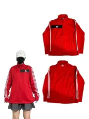 adidas(アディダス) y2k レッド 白 3本線 トラックトップス ジャージ L