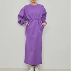 セール⭐️ADAM ET ROPE'  フォルムニットワンピース パープル