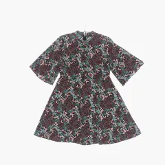 M 55 ー 66 ZARA ZARA(ザラ) フラワー 半袖 ワンピース ミディ丈 スーツ ドレス