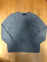 ポロ ラルフローレン ケーブルニット グレー セーター L