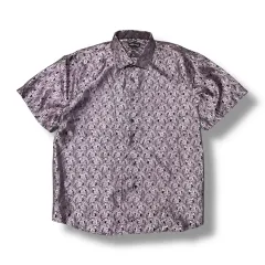 ペイズリー パターン 半袖シャツ