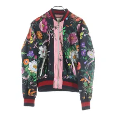 GUCCI (グッチ) Silk Bomber Jacket 花柄 シルクボンバージャケット レディース ブルゾン ブラック 460787 ZIP59のサムネイル