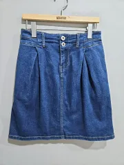 1+1 RETRO GIRL ) ダブルボタン シャーリング デニムスカート M