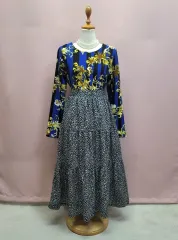 レオパード パターン バンディング ロング丈スカート