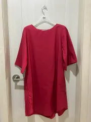 COS ST レッドコットン ONE PIECE (ワインレッド)