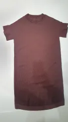 茶色 半袖 ワンピース 66 サイズ