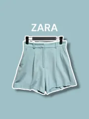 XS/ ザラ ハイウエスト バミューダ パンツ ウォーターグリーン /906