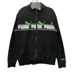 PUMA(プーマ) ロゴ印刷 コットン ジップアップ ジャケット 160