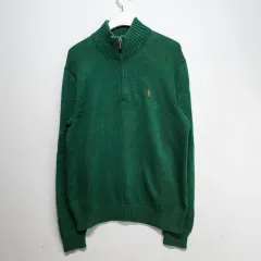 POLO RALPH LAUREN(ポロラルフローレン) POLO RALPH LAUREN ハーフジップ ニット セーター セーター 緑 M