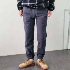 数量限定 冬 フリース スリット ゴム ジョガー パンツ 4 カラー one size