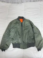 アルファ インダストリーズ ma-1 made in usa 復刻 S サイズ