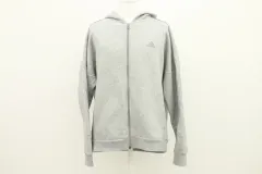 adidas(アディダス) サマーフィット グレー フード付き ジップアップパーカー