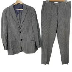 Burberry Black Label(バーバリーブラックレーベル) シングルスーツ メンズ - ダークグレー×白 ストライプ