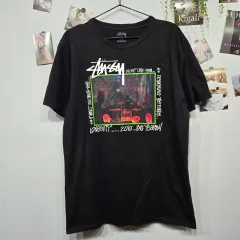 STUSSY(ステューシー) 半袖 Tシャツ 半袖Tシャツ コットンTシャツ ブラックティー