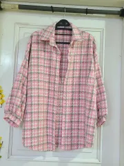 春 オーバーサイズ ツイードジャケット ほぼ新品 バスト 62