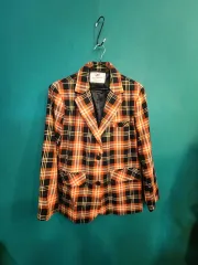 (新製品) オープンケージ ヴィンテージ レディース チェック柄ジャケット