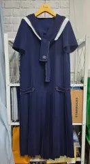 LUCKY CHOUETTE ラッキーシュエトゥ セーラーワンピース 55 ロング丈ワンピース シフォン半袖ワンピース WM41