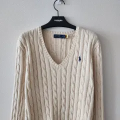POLO RALPH LAUREN(ポロラルフローレン) ケーブル Vネックニット ( M