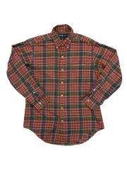 ポロ ラルフローレン レッド タータンチェック Classic フィット シャツ S