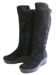 【230828】ARCOPEDICO アルコペディコ  レアカラー　スエード　厚底　ロングブーツ　前後切替メタリックラメ　35  ・35 ブラック