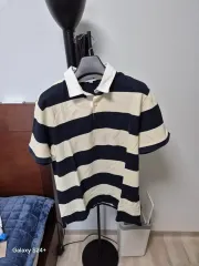 LACOSTE(ラコステ) カラー ストライプ 半袖 Tシャツ