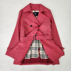 BURBERRY LONDON　トレンチコート　バーバリーロンドン 希少 赤 ライナー ノバチェック 38サイズ M L相当