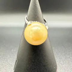 【超大粒】ヴィンテージ パールリング 昭和レトロ コスチュームジュエリー