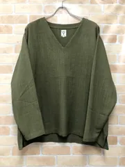 【中古】 South2 West8 サウスツーウエストエイト S.S. V Neck Shirt-Poly Oxford MR768 カーキ S 111449984のサムネイル