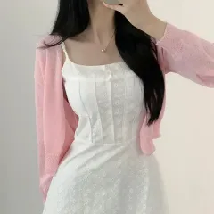 パンチング レース ビスチェ ノースリーブ ミニ ワンピース 東南アジア リゾート ビダ