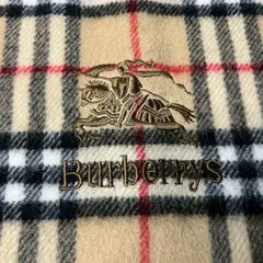バーバリーズ Burberrys ノバチェック ウールマフラー ホースロゴ 刺繍 ベージュ