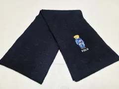 POLO Ralph Lauren(ポロラルフローレン) ブラック ベア ウールニットマフラー 共用