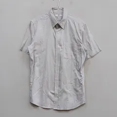 UNIQLO メンズ100 半袖 シャツ 春 夏 グレー 75553