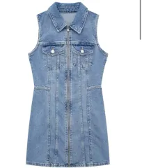 ZARA(ザラ) ノースリーブ デニムワンピース