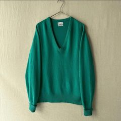 Ballantyne バランタイン カシミヤVネックニット 40英国製 グリーン 