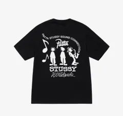 XXL STUSSY x patta THE SOUND コネクション Tシャツ ブラック