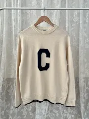 COVERNAT C ロゴ ニット アイボリー