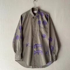 80s Paul Smith シャツ / M コットン ベージュ アニマル 90s T5-12037-2519