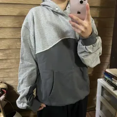 ツートン バイカラー フード付きTシャツ