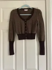 MAX MARA(マックスマーラ) カーディガン Max＆Co(マックスアンドコー) Max ＆ co クロップド ニット 茶色