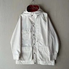 70s Woolrich マウンテン パーカー / M コットン ナイロン ホワイト ジャケット 80s USA ビンテージ O6-02045-0413