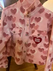 デニム ハート 柄 ジャケット