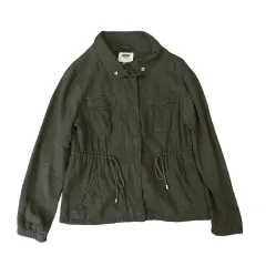 オールドネイビー リネン カーキ ワーク ジャケット （ XS ）